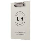 QR-Neutral-Tone für Unternehmen mit benutzerdefini Klemmbrett (Links)