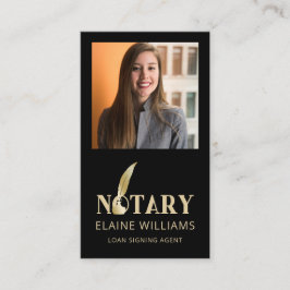 QR-Notar-Agent für das Black Gold Foto Visitenkarte