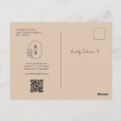 Qr ocde Foto Hochzeit speichern Sie das Datum Einl Postkarte (Rückseite)