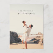 Qr ocde Foto Hochzeit speichern Sie das Datum Einl Postkarte (Vorderseite)