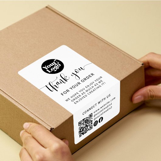QR-Paket-Siegel-Etikett für das Versandcode-Logo