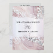 *~* QR Pastel Agate Hochzeitseinladung UAWG AR2 Einladung (Vorne/Hinten)