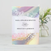 *~* QR Pastel UAWG AR2 Einladung zur Hochzeit (Stehend Vorderseite)