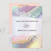 *~* QR Pastel UAWG AR2 Einladung zur Hochzeit (Vorne/Hinten)