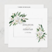 *~* QR PEONY AR15 Blumenrahmen Hochzeit Einladung (Vorne/Hinten)