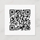 Qr Pinselstrich Aquarellfarbe Rosa Reihenfolge Vie Quadratische Visitenkarte (Rückseite)