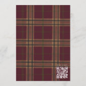 QR Plaid Teddy Bear Toy Car Baby Shower Invitation Einladung (Rückseite)