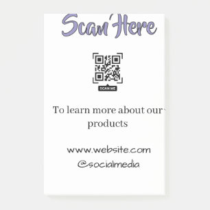 QR-Produkte Dienstleistungen Details Website Unter Post-it Klebezettel