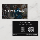 *~* QR Professionsal Electrician AP75 Foto Visitenkarte (Vorne/Hinten)