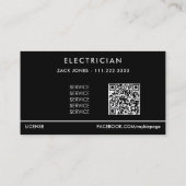 *~* QR Professionsal Electrician AP75 Foto Visitenkarte (Rückseite)