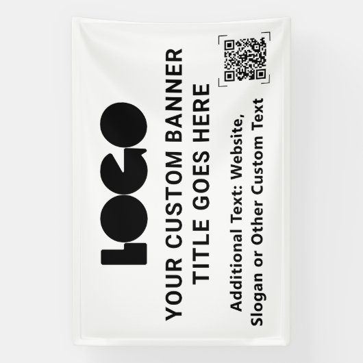 QR Promo Custom 4'x6 Banner (Vertikal)
