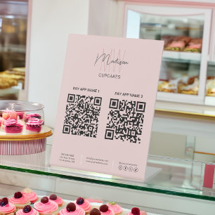QR-Prüfung der Bäckerei zur Bezahlung des Logos fü Sockelschild
