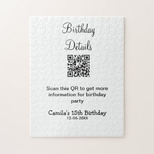 QR-Prüfung Geburtstagsparty Details zum modernen 1 Puzzle