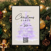 QR Purple Christmas Tree Christmas Party Einladung