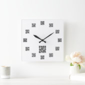 Qr-Quadrat-Wall-Uhr Quadratische Wanduhr (Zuhause)