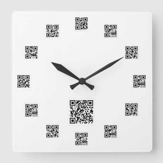 Qr-Quadrat-Wall-Uhr Quadratische Wanduhr (Vorderseite)