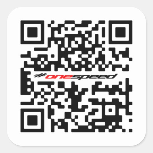 QR QUADRATISCHER AUFKLEBER (Vorderseite)