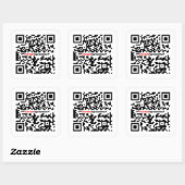 QR QUADRATISCHER AUFKLEBER (Blatt)