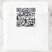 QR QUADRATISCHER AUFKLEBER (Tasche)