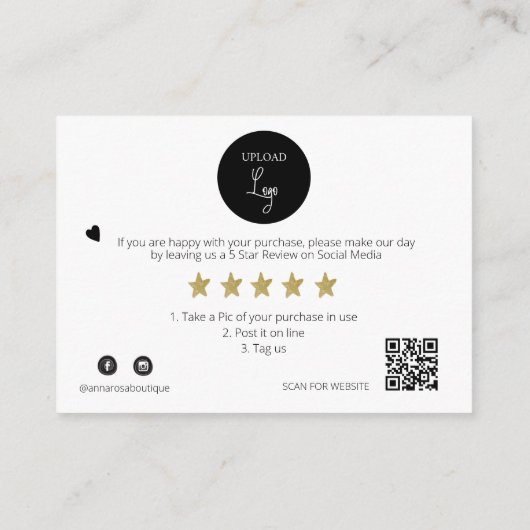 *~* QR Rabatt DANK LOGO AP8 Review Begleitkarte (Rückseite)