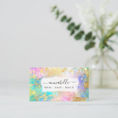 *~* QR Rainbow AP26 Ethereal Gold Glitzer OPAL Visitenkarte (Stehend Vorderseite)