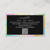 *~* QR Rainbow AP26 Ethereal Gold Glitzer OPAL Visitenkarte (Rückseite)