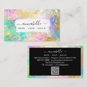 *~* QR Rainbow AP26 Ethereal Gold Glitzer OPAL Visitenkarte (Vorne/Hinten)