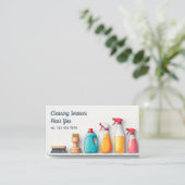 QR Reinigung Janitorial Services Visitenkarte (Stehend Vorderseite)