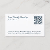 QR Reinigung Janitorial Services Visitenkarte (Rückseite)