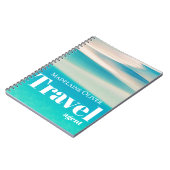 QR Reisen Ocean Beach Sea Modernes Blau Notizblock (Linke Seite)