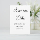 QR Rette Unser Datum, um das Datum der Fotoname Sc Begleitkarte (Stehend Vorderseite)