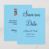 QR Rette Unser Datum, um das Datum der Fotoname Sc Save The Date (Vorne/Hinten)
