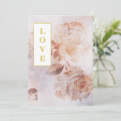 *~ QR Romance AR26 Blume UAWG Vintage Wedding Einladung (Stehend Vorderseite)