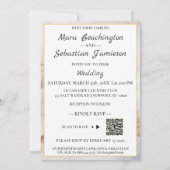 *~ QR Romance AR26 Blume UAWG Vintage Wedding Einladung (Rückseite)