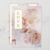 *~ QR Romance AR26 Blume UAWG Vintage Wedding Einladung (Vorne/Hinten)