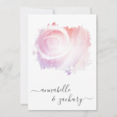 *~* QR Rosa Rosa Rose UAWG AR8 Klassik Wedding Inv Einladung (Vorderseite)