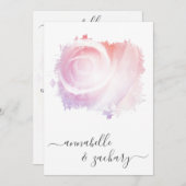 *~* QR Rosa Rosa Rose UAWG AR8 Klassik Wedding Inv Einladung (Vorne/Hinten)