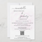 *~* QR Rose Blume + UAWG - AR8 Einladung zur Hochz (Rückseite)