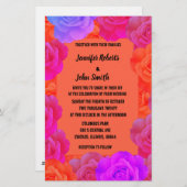 QR-Rose Rosa Lila Blumenhochzeit Briefpapier (Vorne/Hinten)