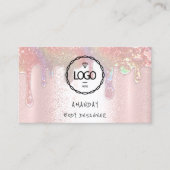 QR-Rose-Soap-Tropfen für Social-Media-Logos Visitenkarte (Vorderseite)