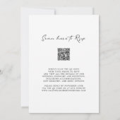 QR-Rose und Pine Calligraphy Winter Wedding Einladung (Rückseite)