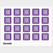 QR-Round-Business Quadratischer Aufkleber (Blatt)