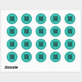 QR-Round-Business Runder Aufkleber (Blatt)