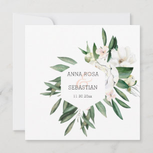 *~* QR RSVP AR15 Pfingstrosen-Blumenrahmen Hochzei Einladung