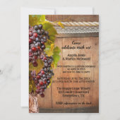 QR Rustikaler Weinanbau Weinberg nach Hochzeit Einladung (Vorderseite)