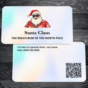 QR Santa für Miete Funny Visitenkarte