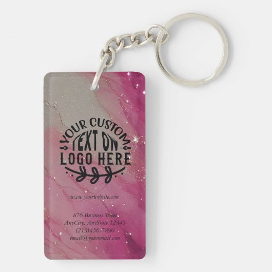 QR-Scan Business-Schlüsselanhänger für benutzerdef Schlüsselanhänger (Rückseite)