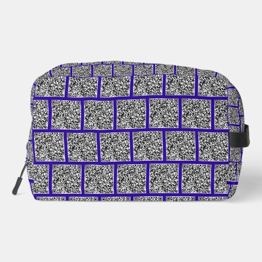 QR-Scan-Info Benutzerdefinierte Farbe Personalisie Waschbeutel (Rückseite)