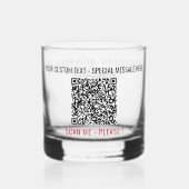 QR-Scan-Info Benutzerdefinierter Text Ihr Personal Whiskyglas (Vorderseite)