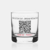 QR-Scan-Info Benutzerdefinierter Text Ihr Personal Whiskyglas (Rückseite)